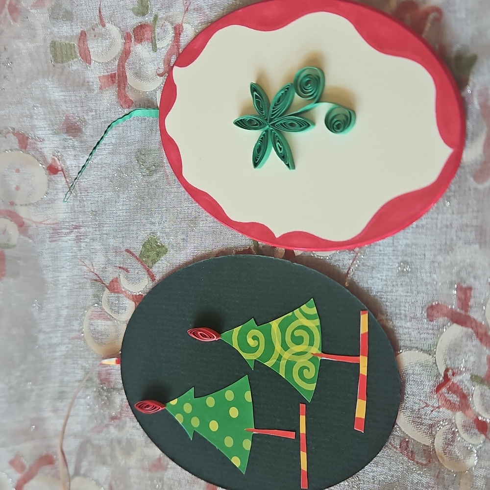 3 For $10 Handmade Christmas Tree GIFT TAGS set of 2